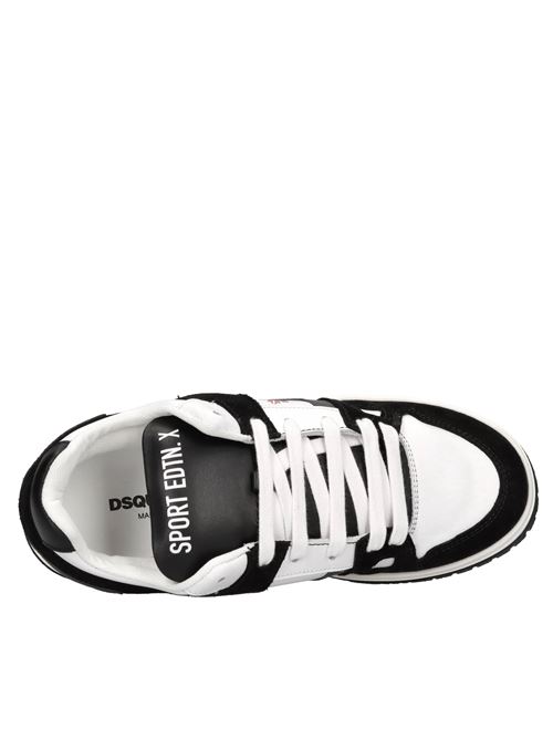 Sneakers in pelle e camoscio DSQUARED2 | 79198 CROSTABIANCO-NERO-GRIGIO
